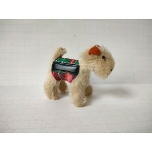 Vintage Steiff dog terrier w/ Ginny's Pup vest